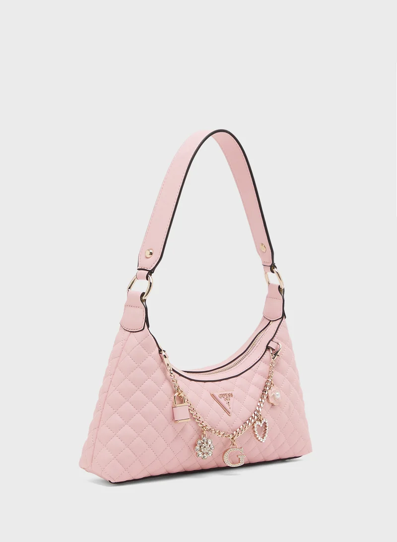 GUESS EVERLEE TOP ZIP SHOULDER BAG
