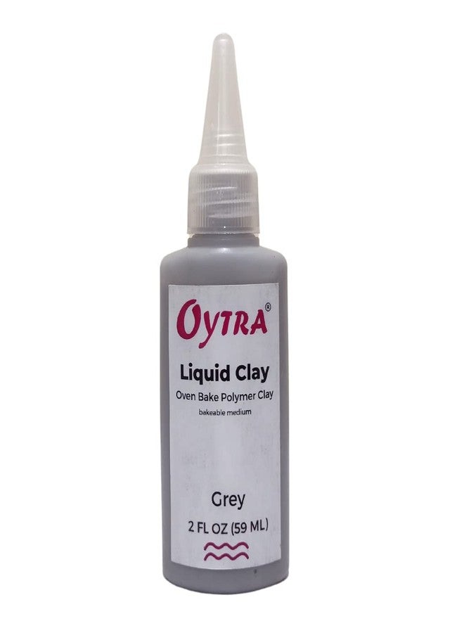 Oytra 60 ml Liquid Polymer Oven Bake Clay for Jewelry Making and Clay Softener and Art Craft DIY (Grey) - Image 1