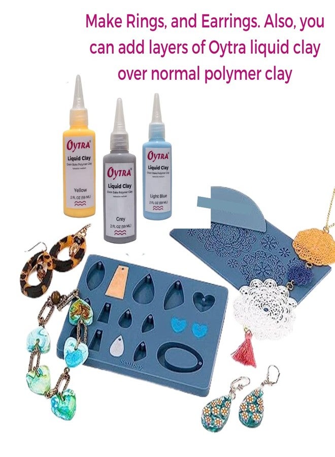 Oytra 60 ml Liquid Polymer Oven Bake Clay for Jewelry Making and Clay Softener and Art Craft DIY (Grey) - Image 3