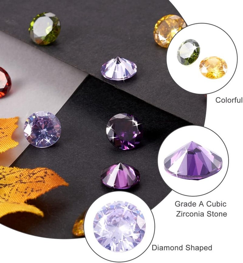 Craftdady 10pcs 10mm barretteCubic Zirconia Stone Colorful Loose CZ Rhinestone Faceted Cabochons for Earring Bracelet Pendants Jewelry DIY Craft Making - Image 2