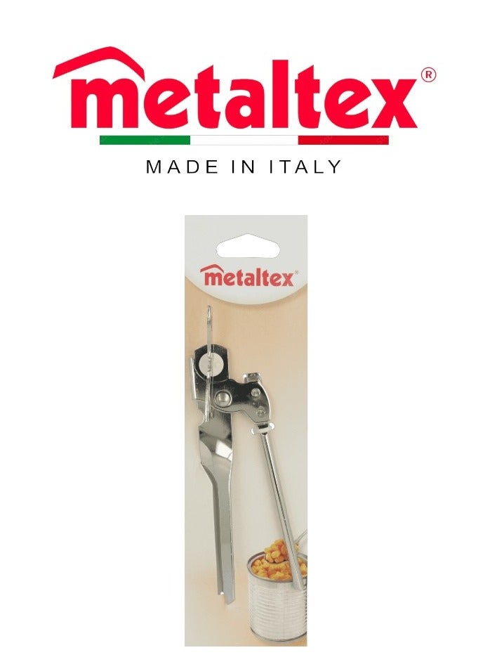Metaltex 2-in-1 فتاحة علب مع رافع الغطاء – معدنية مطلية بالنيكل متينة - Image 1