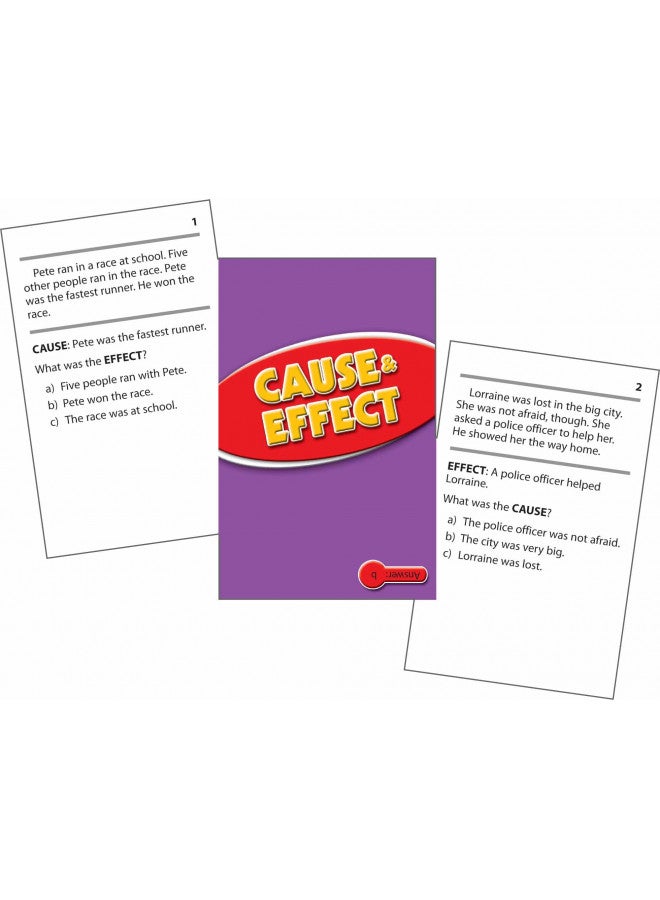 Edupress (EP-3067) Reading Comprehension Practice Cards, Cause & Effect, Red Level - Image 2