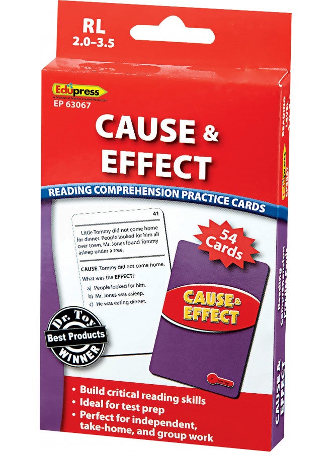 Edupress (EP-3067) Reading Comprehension Practice Cards, Cause & Effect, Red Level - Image 4