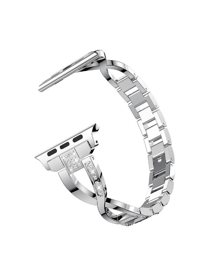 Luxury Silver Fitness Tracker Smart Bracelet for Women Stylish Beautiful Ladies Smart Watch with Pedometer Sleep Message Notification Stainless Steel 1.47 Full Touch Screen - Image 2