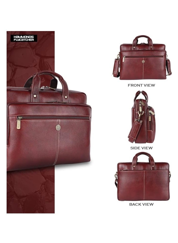HAMMONDS FLYCATCHER Leather  Laptop Messenger Bag, Brown, Messenger Bags | 14/15.6/16 Inch Laptop|  LB127 | S2UG - Image 5