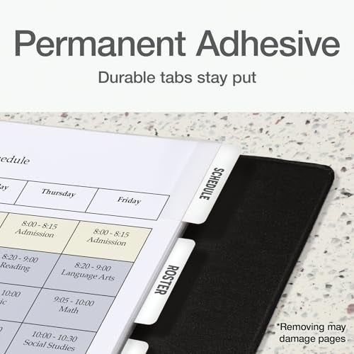 Redi-Tag Laser Printable Tabs, Permanent Index Tabs, Customizable Adhesive Labels, White, 2" x 0.875", 300 Per Pack (B39170) - Image 4