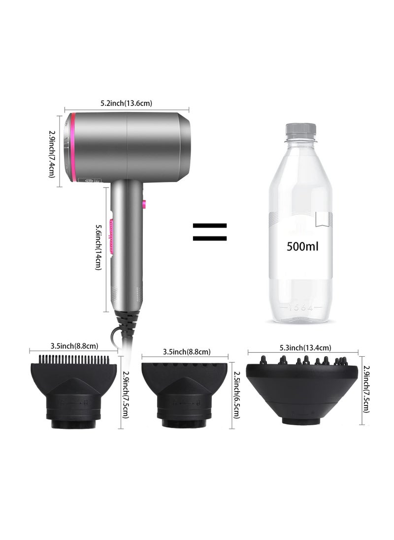 KASTWAVE - Ionic Hair Dryer with Diffuser, 2000w Powerful Versatile Hairdryer with Attachments Professional Hairdryer Hair Dryer with Multiple Settings Salon-quality Home Hair Dryer for Different Hairstyles - Image 1