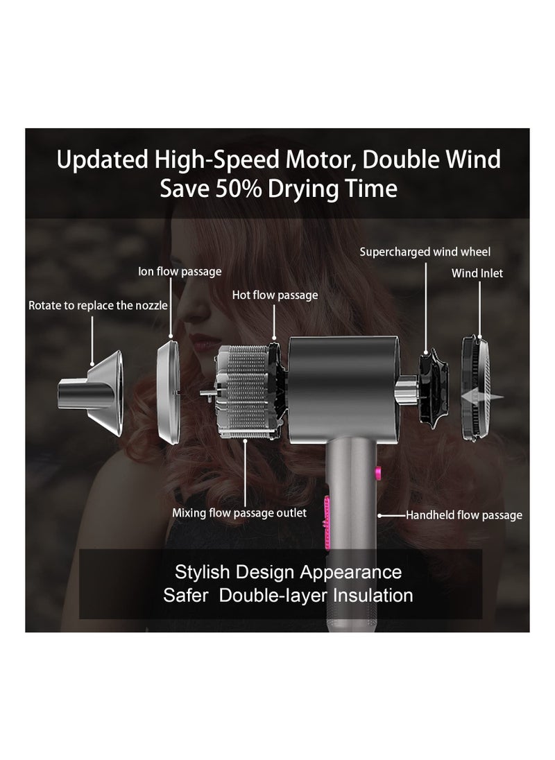 KASTWAVE - Ionic Hair Dryer with Diffuser, 2000w Powerful Versatile Hairdryer with Attachments Professional Hairdryer Hair Dryer with Multiple Settings Salon-quality Home Hair Dryer for Different Hairstyles - Image 1
