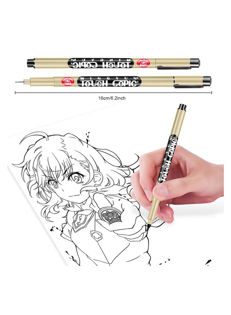 Calligraphy Pens Set - 8 Pack Micro-Pen Fineliner Ink Pens for Writing, Drawing, and Illustration. Waterproof Archival Ink Multiliner Pens for Art, Sketching, and Scrapbooking. - Image 4