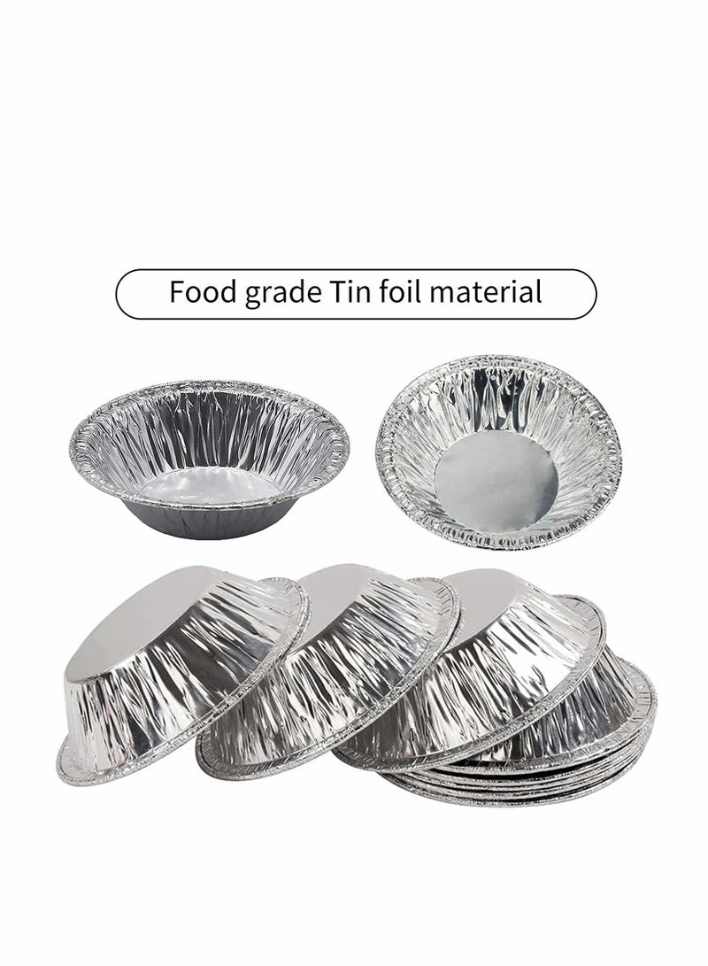 100 Pack Foil Muffin Trays, Mini Pie Tins, Egg Tart Cases - Disposable Aluminum Baking Cups for Pastries, Custards, and Cakes - Image 4