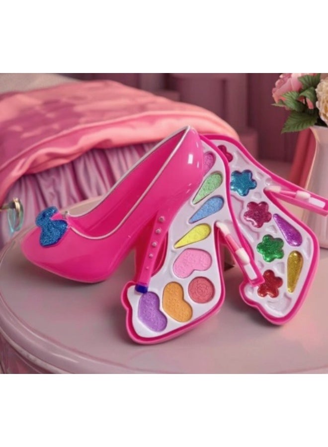 مجموعة مكياج للأطفال على طراز الأحذية – طقم تجميل آمن ومرح للبنات من عمر 4 سنوات فأكثر - Image 3