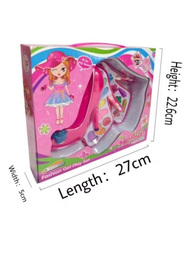 مجموعة مكياج للأطفال على طراز الأحذية – طقم تجميل آمن ومرح للبنات من عمر 4 سنوات فأكثر - Image 4