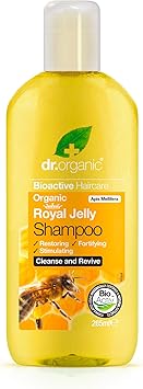 dr.organic Dr Organic Royal Jelly Shampoo All Hair Types Mens Womens Natural Vegetarian CrueltyFree Paraben SLSFree Organic 265ml - Image 1