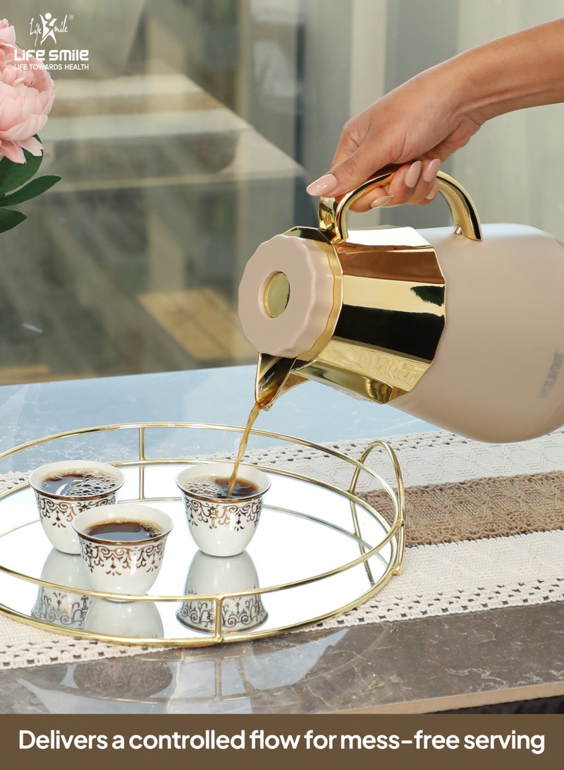 Life Smile فلاسكة فراغية مميزة 1 لتر من لايف سمايل – تحكم قفل دفع، مانعة للتسرب وتصميم صديق للبيئة - Image 4