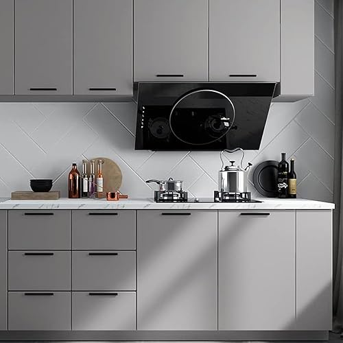 SUNBIRD Matte Grey Wallpaper Solid Peel and Stick Wallpaper Grey Contact Paper Self Adhesive Thick Removable Wall Paper Waterproof Vinyl Roll for Kitchen Cabinets Desk (12 X 48 Inch, Light Grey) - Image 3