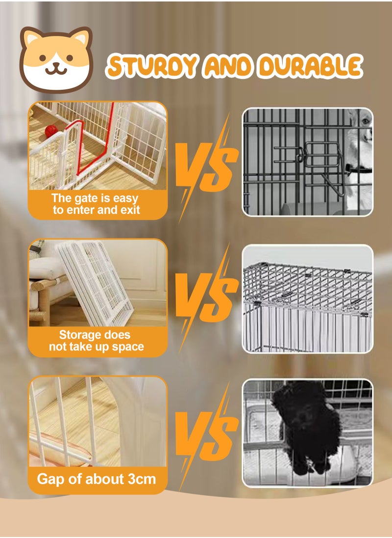 URbazaar - Dog Playpen Our 6 Panels Heavy Duty Dog Pen 23.6" Height Puppy Playpen Indoor Anti-Rust Exercise Fence with Doors for Medium/Small Pet Play for RV Camping Yard - Image 1