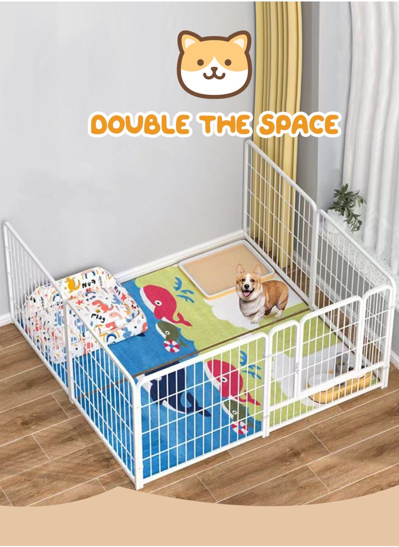 URbazaar - Dog Playpen Our 6 Panels Heavy Duty Dog Pen 23.6" Height Puppy Playpen Indoor Anti-Rust Exercise Fence with Doors for Medium/Small Pet Play for RV Camping Yard - Image 1
