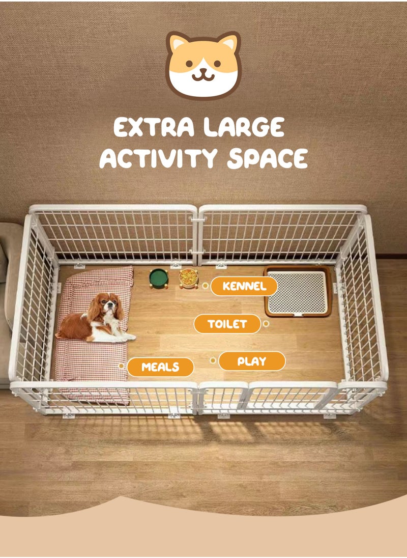 URbazaar - Dog Playpen Our 6 Panels Heavy Duty Dog Pen 23.6" Height Puppy Playpen Indoor Anti-Rust Exercise Fence with Doors for Medium/Small Pet Play for RV Camping Yard - Image 1