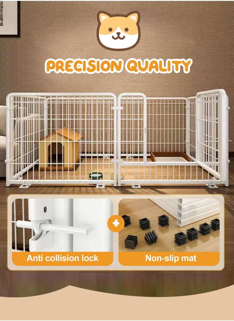 URbazaar - Dog Playpen Our 6 Panels Heavy Duty Dog Pen 23.6" Height Puppy Playpen Indoor Anti-Rust Exercise Fence with Doors for Medium/Small Pet Play for RV Camping Yard - Image 1