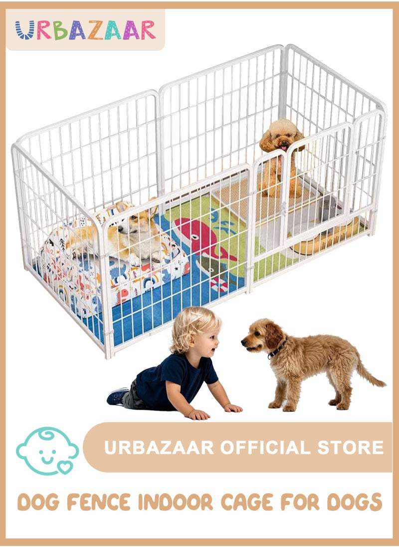 URbazaar - Dog Playpen Our 6 Panels Heavy Duty Dog Pen 23.6" Height Puppy Playpen Indoor Anti-Rust Exercise Fence with Doors for Medium/Small Pet Play for RV Camping Yard - Image 1
