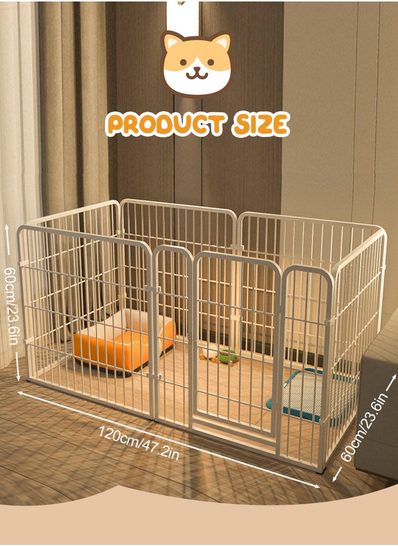 URbazaar - Dog Playpen Our 6 Panels Heavy Duty Dog Pen 23.6" Height Puppy Playpen Indoor Anti-Rust Exercise Fence with Doors for Medium/Small Pet Play for RV Camping Yard - Image 1