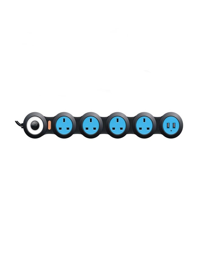 British 5-position Charging Socket Terminal Board British Standard Creative Rotating Drag Strip 13A British Deformation Socket - Image 2