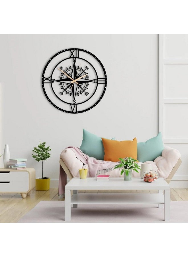 AVVIC MART AVVIC MART Modern Compass Wall Clock, Oversized Wall Clock, Metal Wall Clock, Large Wall Clock, Minimalist Wall Clock, Silent Wall Clock, Gear Wheel Wall Clock(40 CM) DA-109 - Image 5