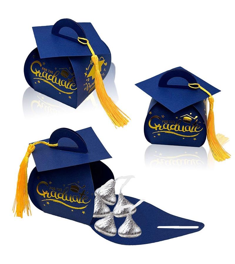 Blue Graduation Cap Gift Set of 10 for Class of 2026 Party Favors - Image 1