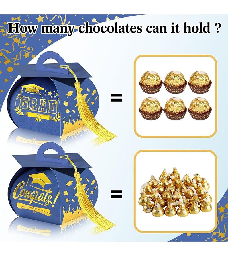 Blue Graduation Cap Gift Set of 10 for Class of 2026 Party Favors - Image 2