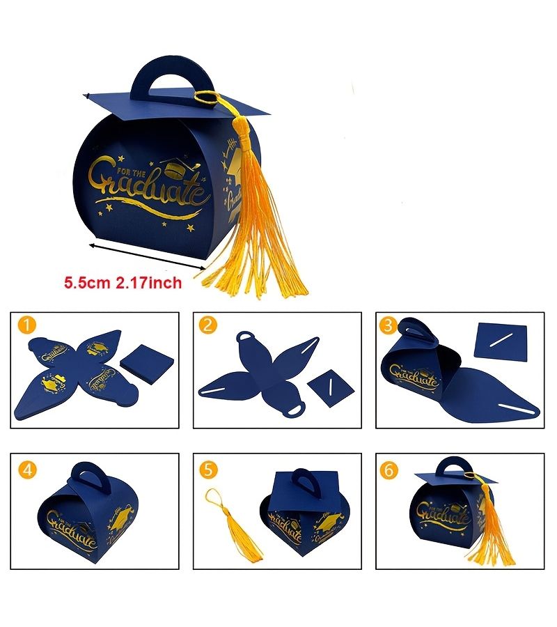 Blue Graduation Cap Gift Set of 10 for Class of 2026 Party Favors - Image 3