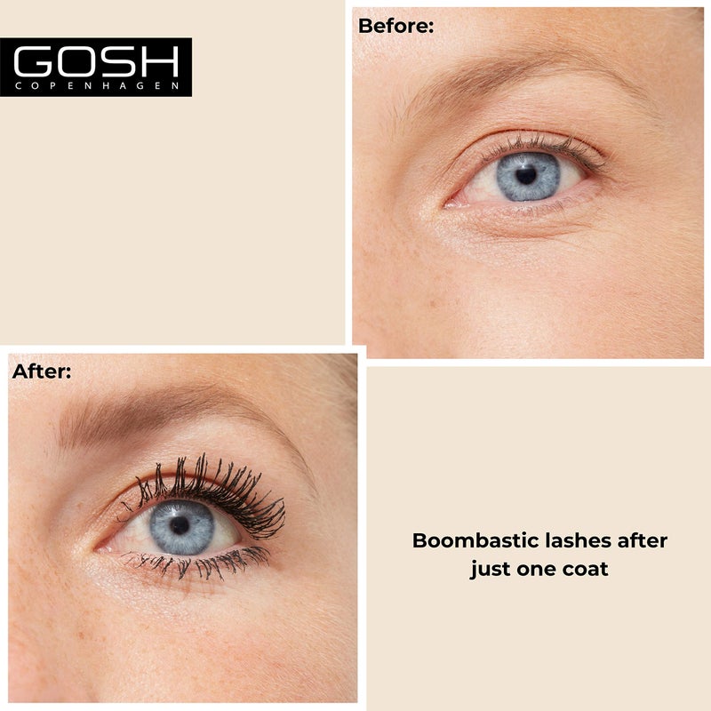 GOSH Boombastic Mascara for Extreme Volume & Long Eyelashes, Mascara with Precise XL Eyelash Brush, Separates Eyelashes When Inducing, Long-lasting, Skin-friendly & Fragrance-, 001 Black - Image 3