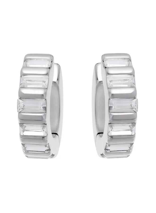 REISS LIZA: Linear Crystal Huggie Hoop Earrings