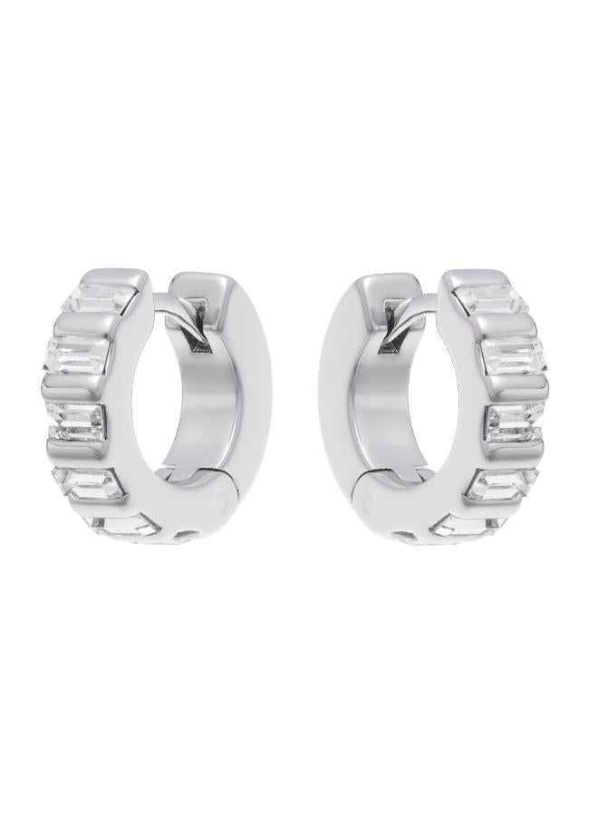 REISS LIZA: Linear Crystal Huggie Hoop Earrings  - Image 2