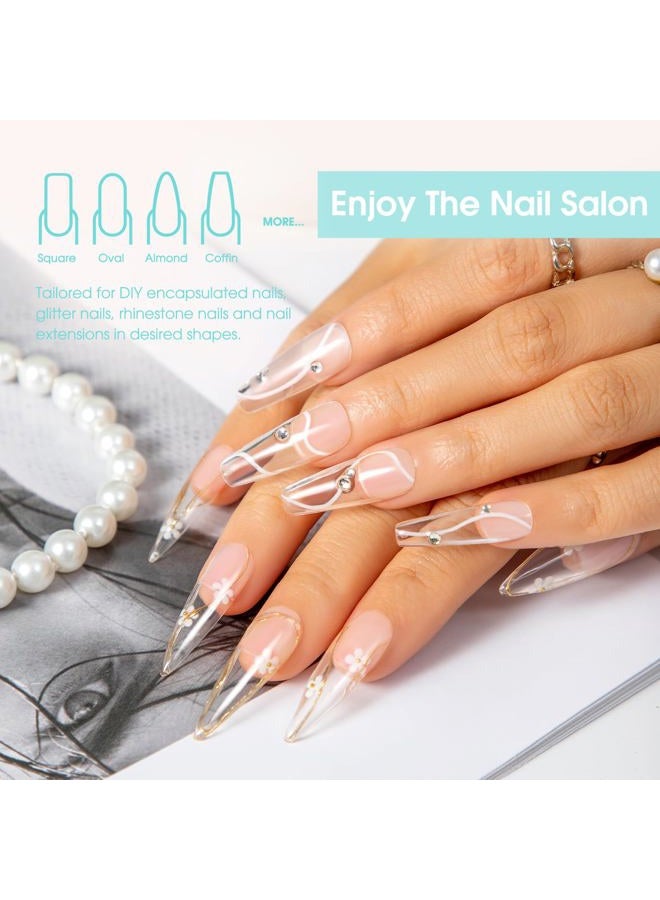 Rosalind جل أظافر بولي شفاف لتمديد الأظافر، 2PCS 30ML جل بولي أكريليك لبناء الأظافر، جل بولي بألوان شفافة للأظافر، أنبوب جل بولي لتكثيف الأظافر - Image 3