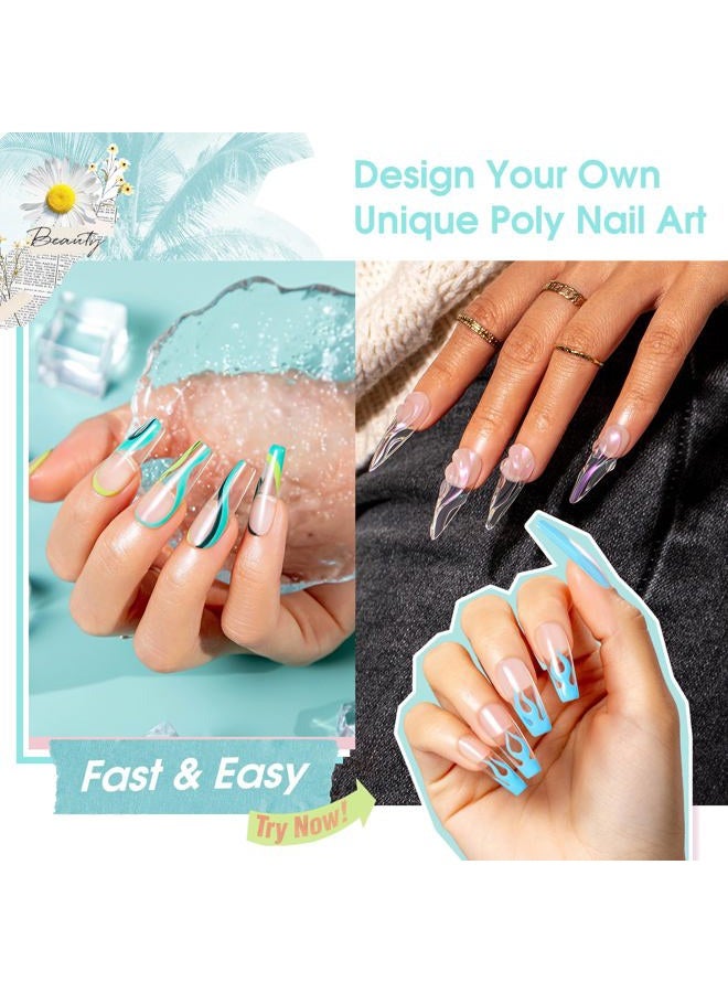 Rosalind جل أظافر بولي شفاف لتمديد الأظافر، 2PCS 30ML جل بولي أكريليك لبناء الأظافر، جل بولي بألوان شفافة للأظافر، أنبوب جل بولي لتكثيف الأظافر - Image 5