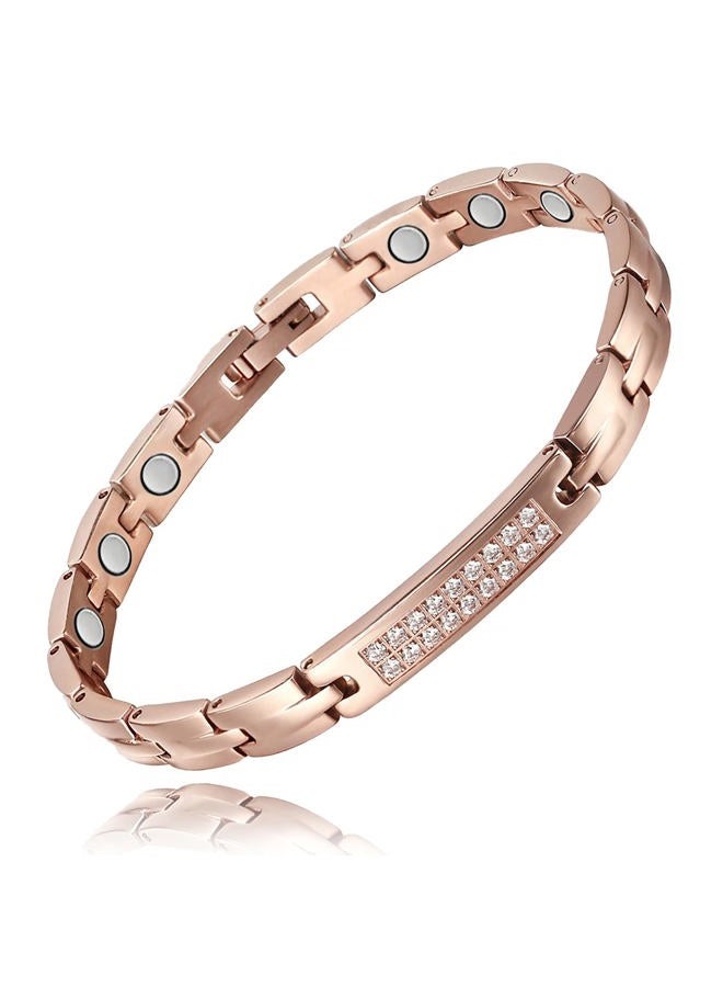 LPLSROAD Magnetic Lymph Detox Bracelet for Women Drainage Therapy Arthritis Pain Relief Carpal Tunnel Titanium Power Magnetic Bracelet with Adjust Tool, Adjustable Bracelets: Length 7.87 inch (20cm) - Image 1
