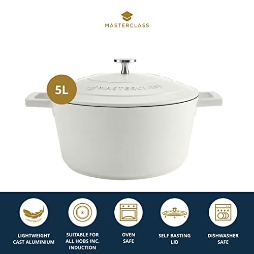 Master Class MasterClass Cast Aluminium Cream Casserole Dish 28cm 5 Litre Gift Boxed - Image 3