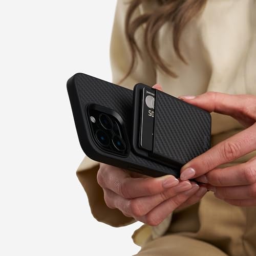 The Ridge Ridge Card Holder Compatible with Magsafe - High-Strength For A Secure Hold, Keeps Up To 3 Card, Shatterproof TPU (Carbon Fiber 3K) - Image 2