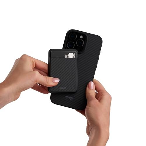 The Ridge Ridge Card Holder Compatible with Magsafe - High-Strength For A Secure Hold, Keeps Up To 3 Card, Shatterproof TPU (Carbon Fiber 3K) - Image 4