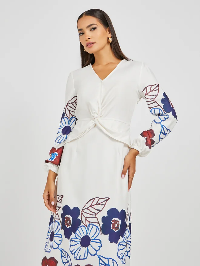 Styli Floral Print Dress