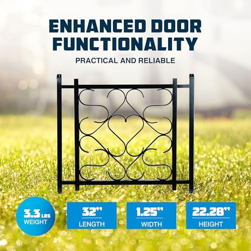 Camco Camper/RV Screen Door Deluxe Grille | Features an Adjustable Width of 20-Inches to 32-Inches & Crafted of Heavy-Duty Aluminum | Includes Installation Hardware (43993) - Image 3