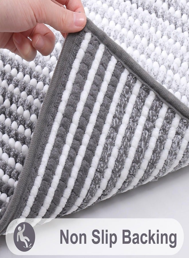 Ofrdncy Luxury Bathroom Mat Rug,Extra Soft and Absorbent Microfiber Bath Mat Rug, Non-Slip Plush Shaggy Bath Carpet, Machine Wash Dry (Grey） - Image 4