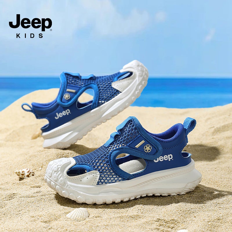 Jee/P Children'S Shoes Boys' Sandals 2025 Summer Mesh Hollow Children'S Sports Sandals Campus Closed-Toe Sandals Breathable - Image 3