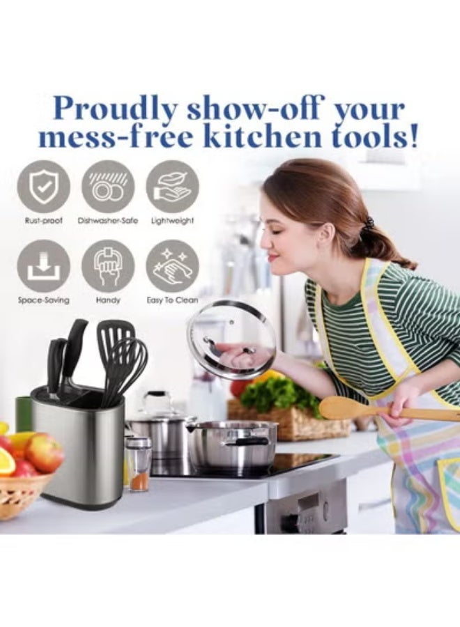 KITCHENOO Service Sink Stainless Steel Kitchen Foam Rack Organizer, Size L, Gray - Image 5