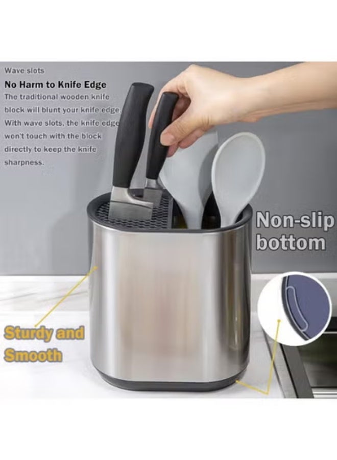 KITCHENOO Service Sink Stainless Steel Kitchen Foam Rack Organizer, Size L, Gray - Image 4