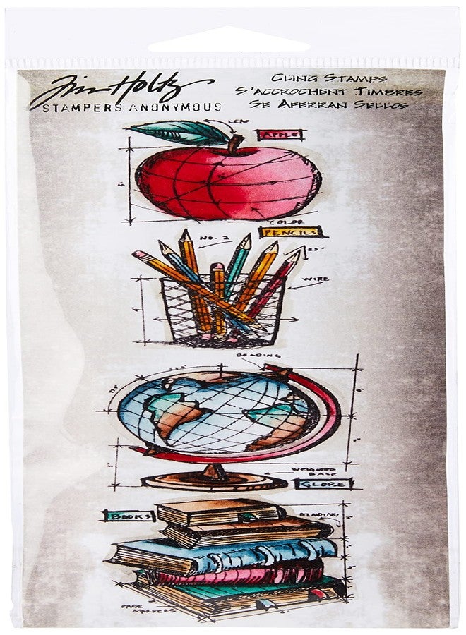 تامبريس أنونمس طوابع تيم هولتز الصغيرة اللاصقة من ستامبرز أنونيموس، مقاس 3 × 10 بوصات، تصميم مدرسي، رمادي، 3 × 10 بوصات - Image 1