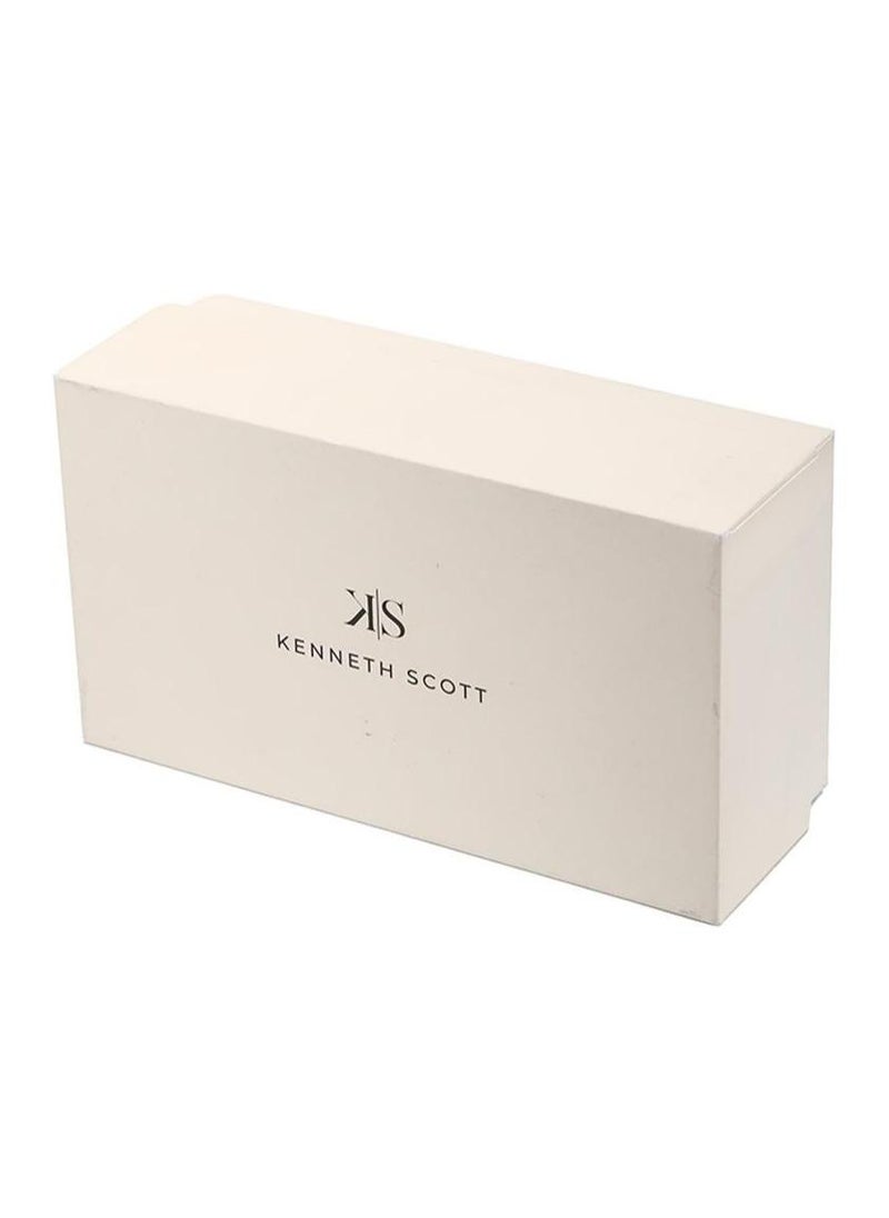 KENNETH SCOTT - ساعة Kenneth Scott K22525-KLPP النسائية ذات العرض التناظري وحزام البولي يوريثين باللون الوردي - Image 1