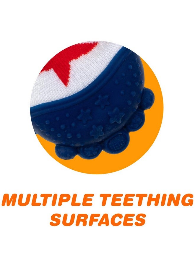 Nuby Nuby Soothing Teether Sock, Blue Stars, 5" - Image 4