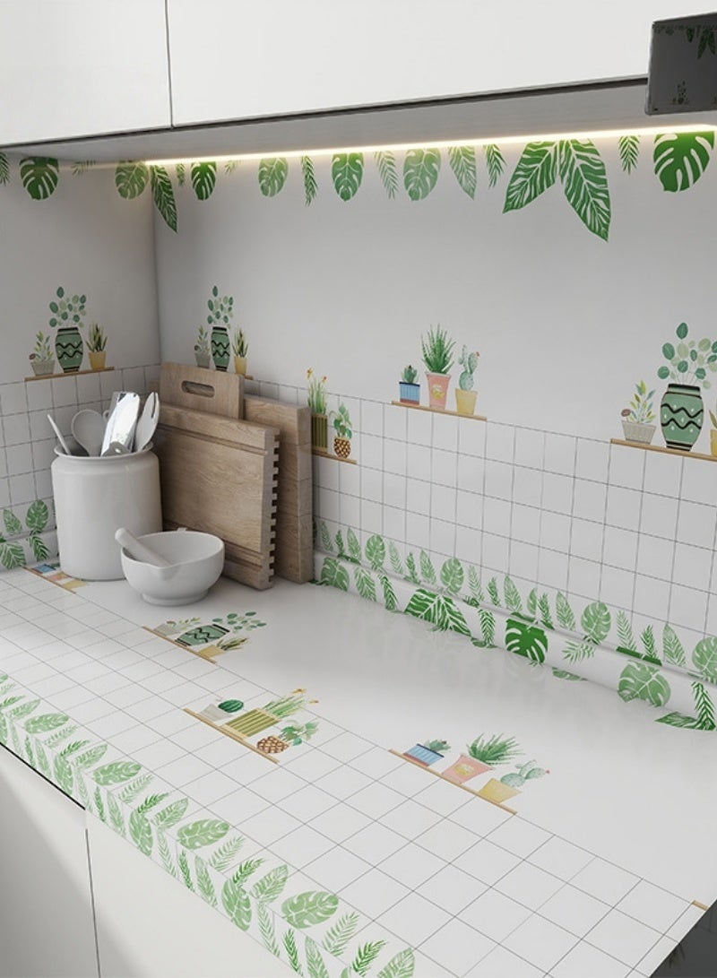 اديببولا لفة واحدة من ورق جدران بنمط الليمون، ذاتية اللصق، مقاومة للزيت والماء، مقاومة لدرجات الحرارة العالية، مناسبة لأسطح المطبخ والخزائن والأثاث، قابلة للإزالة، لتجديد المنزل (60 × 500 سم). - Image 4