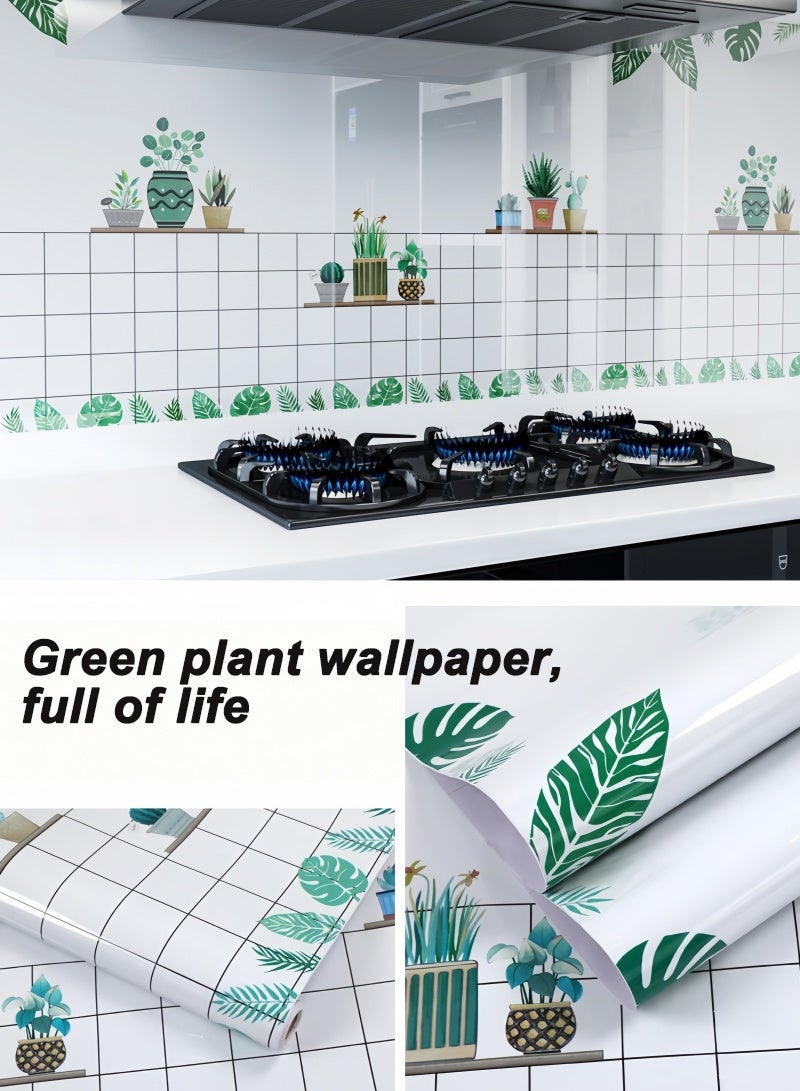 اديببولا لفة واحدة من ورق جدران بنمط الليمون، ذاتية اللصق، مقاومة للزيت والماء، مقاومة لدرجات الحرارة العالية، مناسبة لأسطح المطبخ والخزائن والأثاث، قابلة للإزالة، لتجديد المنزل (60 × 500 سم). - Image 2